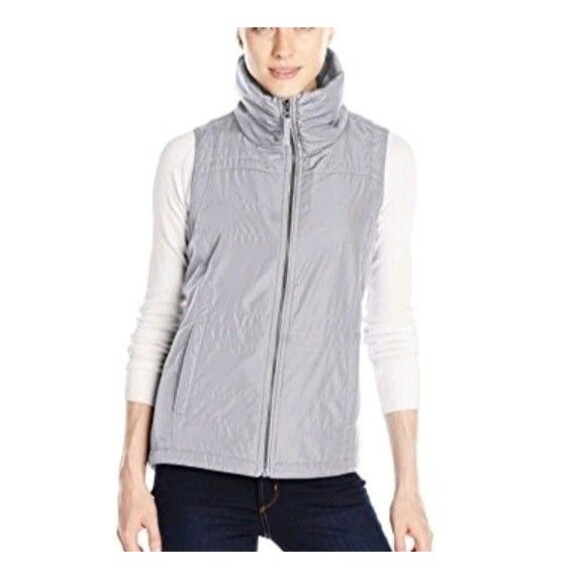 Columbia Women's Cedar Express Vest Size M Lined Gray Full Zip Puffer Jacket - Picture 1 of 13
